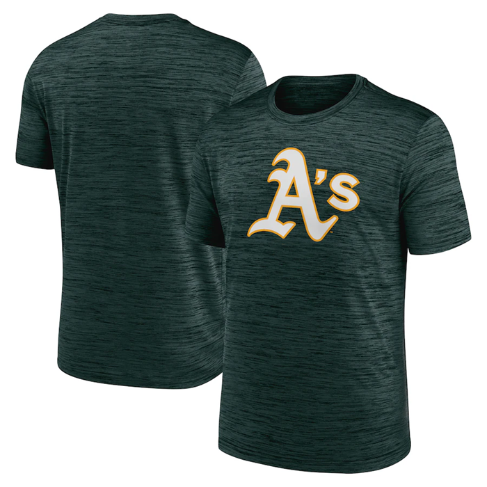 Men's Oakland Athletics Green Team Logo Velocity Performance T-Shirt